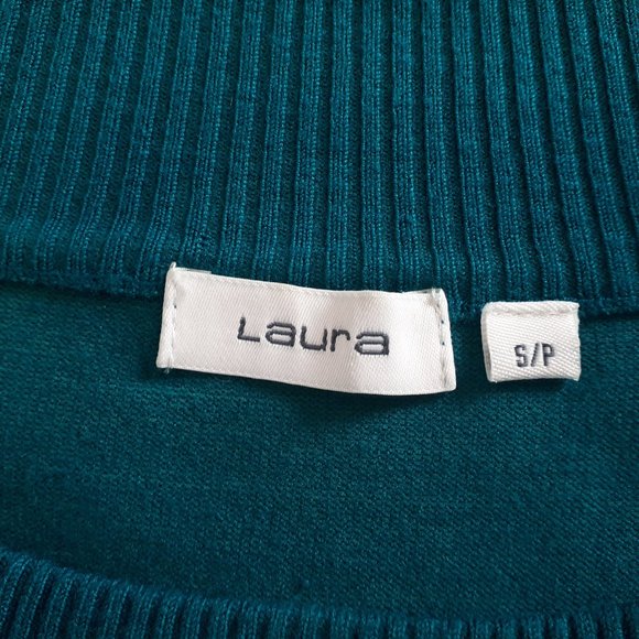 Laura Teal Short Sleeve Knit Blouse - Picture 9 of 11